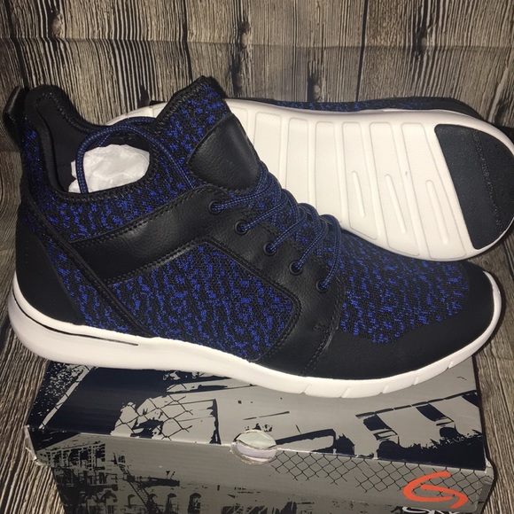 🆕 GBX Attaboy Sneaker Black/Blue Fly Knit - Picture 7 of 8